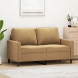 Canapea 2 locuri Gossi, 120cm, catifea maro, living,relaxare