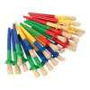 Set 24 de pensule groase maner cu protectie pentru copii mici Playbox