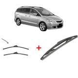 Cumpara ieftin Set 3 stergatoare MAZDA 5 (CR) 2005-2010, pentru parbriz si luneta, Valeo Silencio