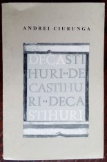ANDREI CIURUNGA (ROBERT CAHULEANU): DECASTIHURI/VERSURI 1968(fara fila de garda)