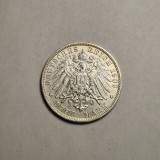 Germania 3 Mark Marci 1909 D Bayern Piesa Frumoasa
