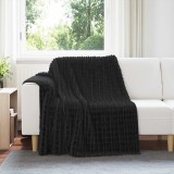 vidaXL Pătura de aruncat Negru 200 x 150 cm Molton 42016930