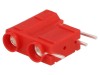 Soclu banană 4mm roșie argintat PCB 10A 250VDC, DELTRON