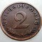 2.844 GERMANIA 2 REICHSPFENNIG 1938 A