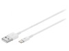 Cablu USB 2.0 Apple Lightning 2m Alb, Goobay