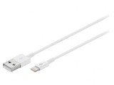 Cablu USB 2.0 Apple Lightning 3m Alb, Goobay