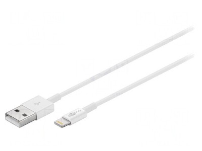 Cablu USB 2.0 Apple Lightning 0,5m Alb foto