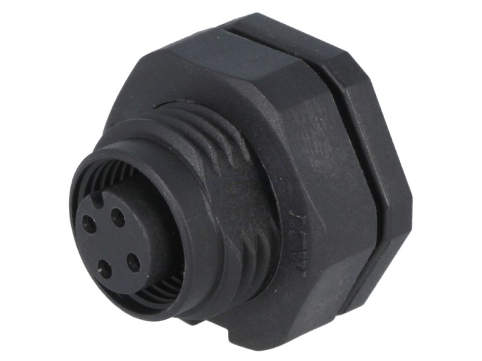 Conector M12 mamă IP68 4 pini