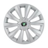 Set 4 Capace Roti, potrivite jantelor de R16, pentru Skoda, model delta cromat, Autohelix MSA