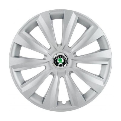 Set 4 Capace Roti, potrivite jantelor de R16, pentru Skoda, model delta cromat foto