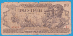 (1) BANCNOTA ROMANIA - 100 LEI 1947 (25 IUNIE 1947) foto