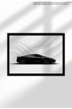 Poster Canvas cu Mașină Sport &ndash; Print Ne&icirc;nramat - Pasionați Auto - 1796 LaFerrari Black | A4 (21 x 29.7 cm)