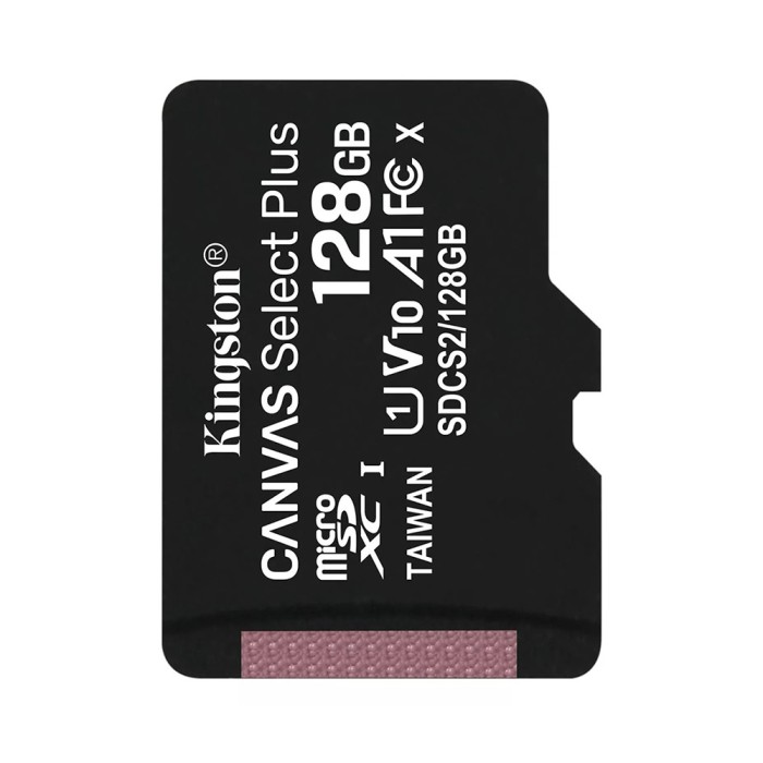 Kingston - Memory Card Canvas Select Plus (SDCS2/128GBSP) - MicroSDXC, 128GB, Class 10 / UHS-1 U3 - Black