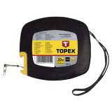 Ruleta cu banda din otel Topex, pentru masuratori menajere, 20 m
