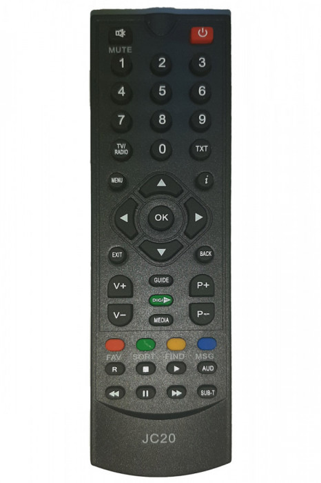 Telecomanda JC20 pentru receiver DIGI cu buton albastru (364)