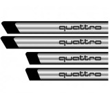 Set 4 stickere protectii praguri gri pentru Quattro