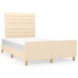 Cumpara ieftin Cadru de pat fara saltea, crem, 120x200 cm, textil