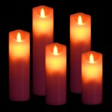 Cumpara ieftin Set lum&acirc;nări electrice cu LED și telecomandă, 5 buc., alb cald