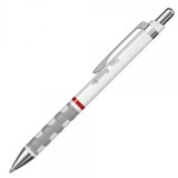 Pix cu bila Rotring Tikky, 0. 7mm, cu mecanism, grip cauciucat, alb