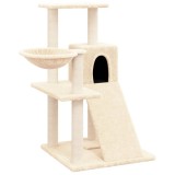 Cumpara ieftin Ansamblu de pisici cu stalpi din funie de sisal, crem, 82 cm