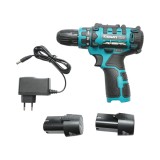 Masina de gaurit si insurubat cu 2 acumulatori 12V/1.5Ah, cuplu 17-19Nm