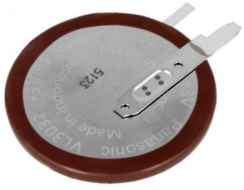 Acumulator cheie/reincarcabil Bmw Panasonic VL-3032/VCN 3V 100 mAh 2pin pentru PCB fixare vertical and Oslash 30x3.9mm foto