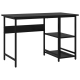 Birou de calculator, negru, 105x50x72 cm, MDF si metal