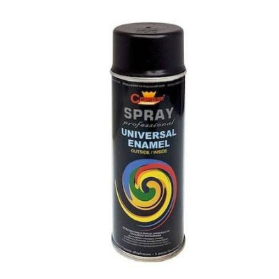 Spray vopsea negru mat profesional 400ml RAL 9005 foto