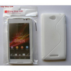 Husa silicon S-line Sony Xperia C (S39H) Alba