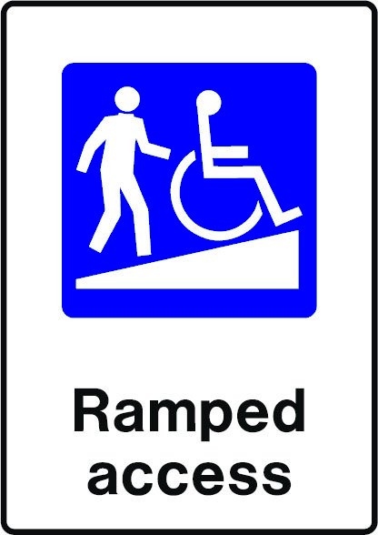 Sign ramped access