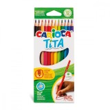 Set 12 creioane colorate, Carioca, Color Tita