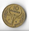 Moneda 10 francs 1970 - Madagascar, Africa, Cupru-Nichel