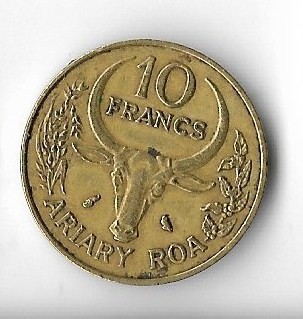 Moneda 10 francs 1970 - Madagascar