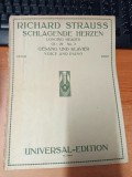 AS - PARTITURA - RICHARD STRAUSS - SCHLAGENDE HERZEN