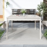 Gossi masuta de gradina, alb, 121x82,5x76 cm, lemn masiv de pin