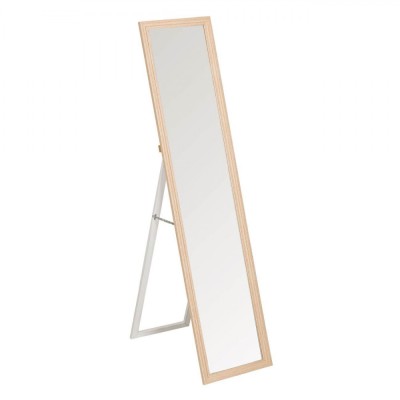 Oglindă de Podea, Model cu Suport, Culoare Bej, Dimensiuni 36x156 cm foto
