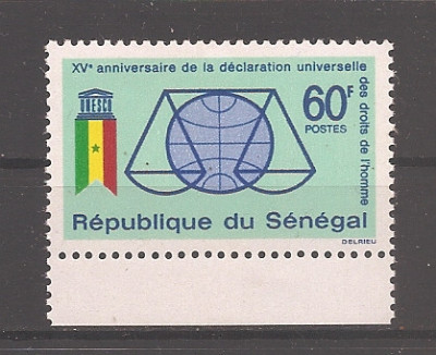 Senegal 1963 - 15 ani de la Declarația Universala a Drepturilor Omului, MNH foto