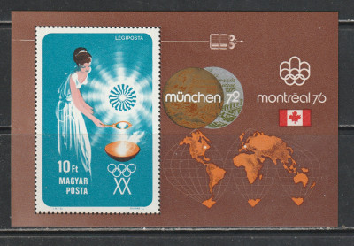 Ungaria 1973 - Jocurile Olimpice Munchen si Montreal S/S 1v MNH foto