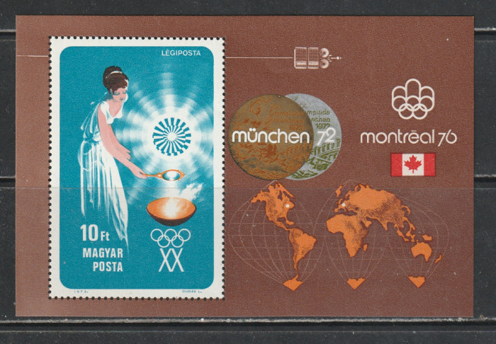 Ungaria 1973 - Jocurile Olimpice Munchen si Montreal S/S 1v MNH