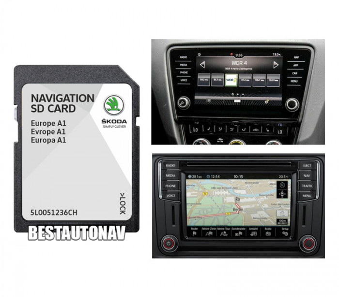 Card navigatie original SKODA Karoq (2017&ndash;2021) Amundsen MIB2 Europa 2023