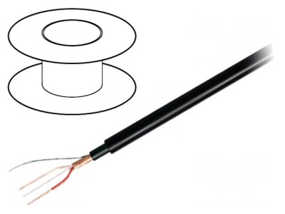 Cablu Microfon Negru OFC 1x2x0,22mm2 foto