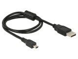 Cablu USB 2.0 USB A la USB B mini, 0,7 m, negru