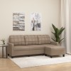 Gossi canapea cu 3 locuri / taburet cappuccino 180 cm piele ecologica