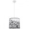 Lampă Suspendată Pilka Alb Negru Pvc 1 Bec Oval Modern De Interior