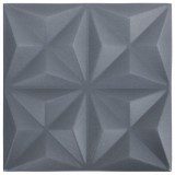 Cumpara ieftin Panouri de perete 3D 48 buc. gri 50x50 cm model origami 12 m&sup2;