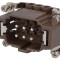 Conector HDC tată 6 PE 16A 500V 180&deg;