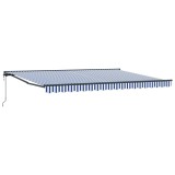 vidaXL Cort electric retractabil Albastru și Alb 4 &times; 3,5 m 3421180