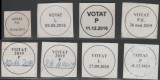 2014-2024 Romania - Set 8 fiscale diferite VOTAT, timbre electorale