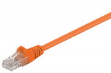 Cablu de retea U/UTP Goobay, cat5e, patch cord, 0.5m, portocaliu
