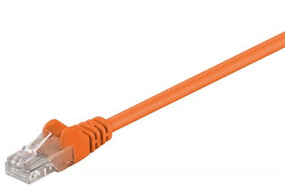 Cablu de retea U/UTP Goobay, cat5e, patch cord, 5m, portocaliu foto